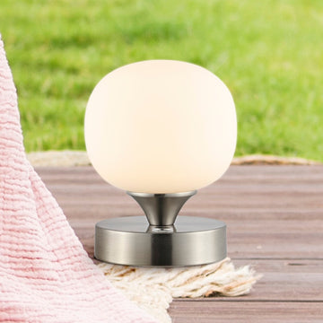 Owen 6.13" Bohemian Farmhouse Iron Rechargeable Integrated LED Table Lamp - JONATHAN Y